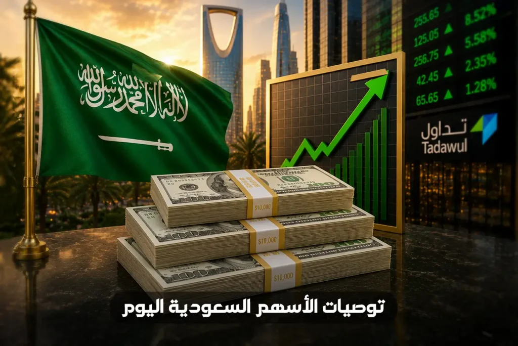 توصيات الأسهم السعودية اليوم (مباشر) ومناطق الدخول